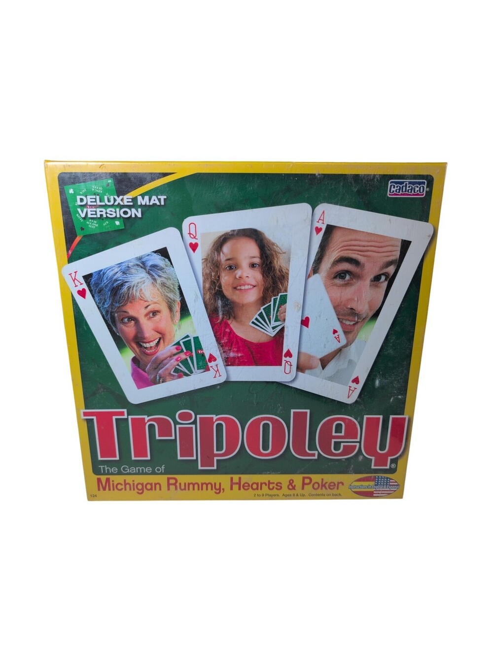 Tripoley Deluxe Mat Version Michigan Family Rummy Hearts Poker Game Sealed